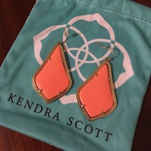 Peach colored Kendra Scott earrings